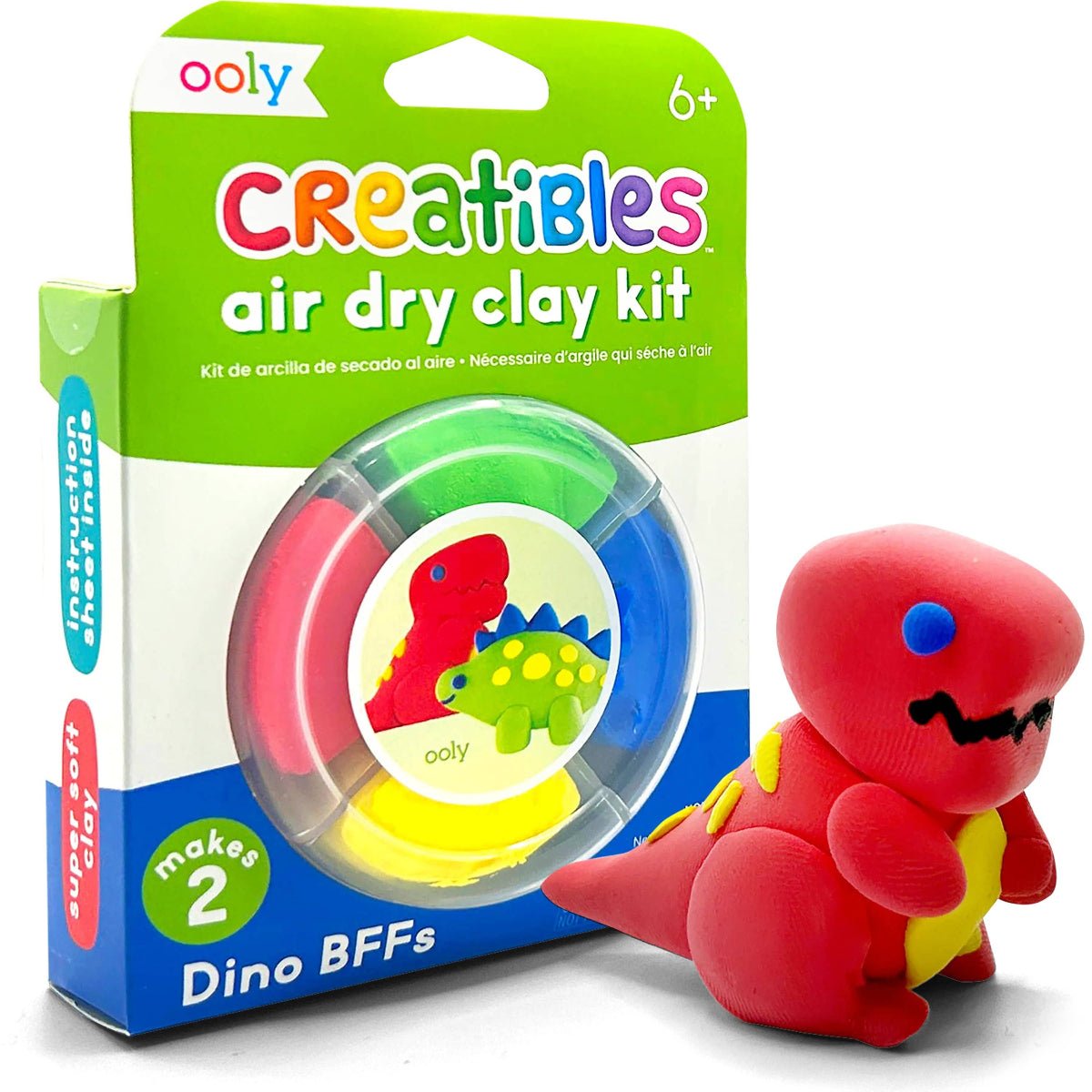Creatibles D.I.Y. Air-Dry Clay Kit: Dino BFFs (Set of 4) - Twirls + Twigs