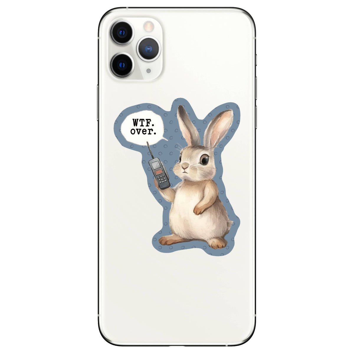 Funny Bunny Rabbit Swear WTF High Quality Vinyl Sticker - Twirls + Twigs