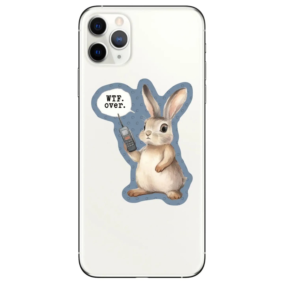 Funny Bunny Rabbit Swear Wtf High Quality Vinyl Sticker - Twirls + Twigs