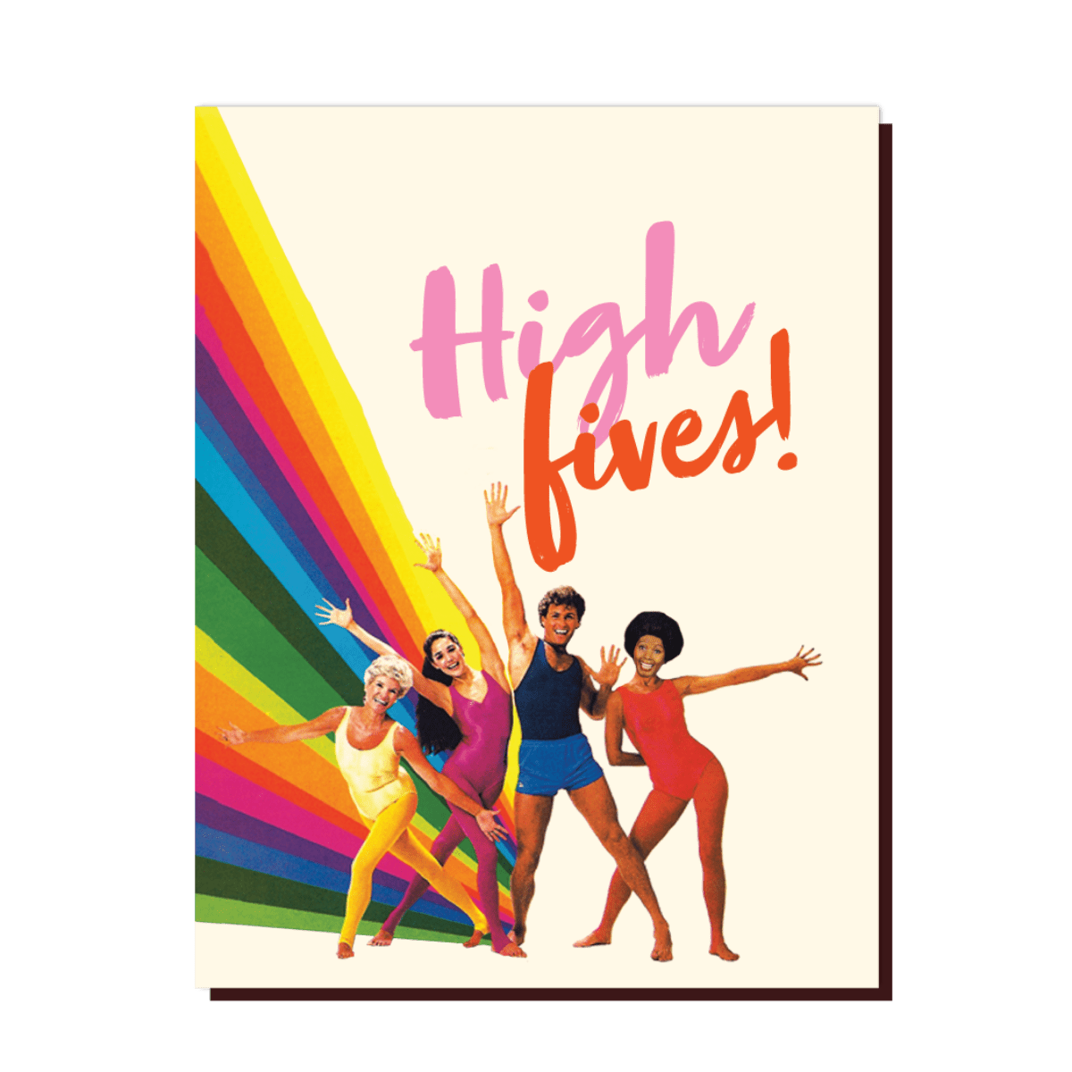 HIGH FIVES 80's Congratulations Card - Twirls + Twigs