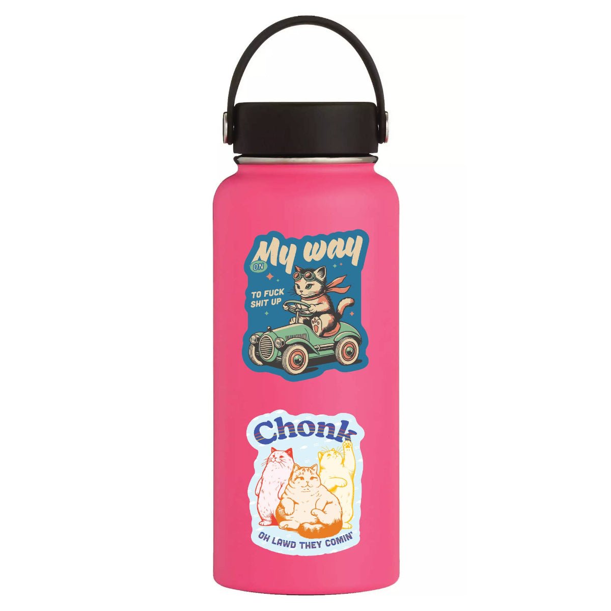 Swear Kitty Cat Funny Feline Vinyl Sticker - Twirls + Twigs