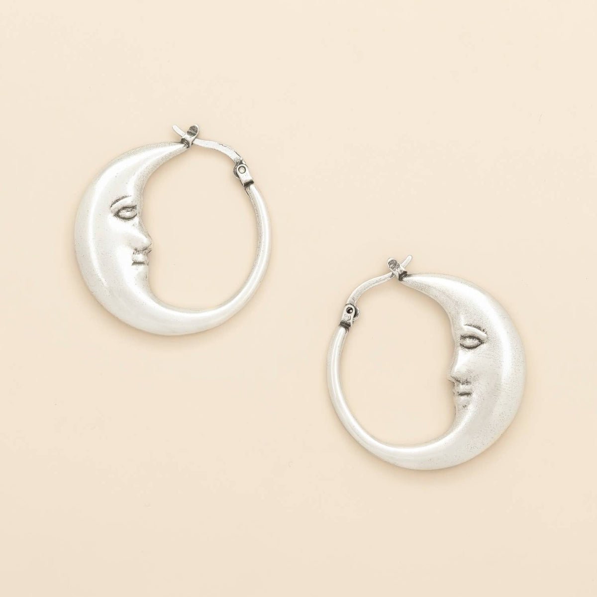Refined Icon Earring - Moon Hoop/Silver - Twirls + Twigs