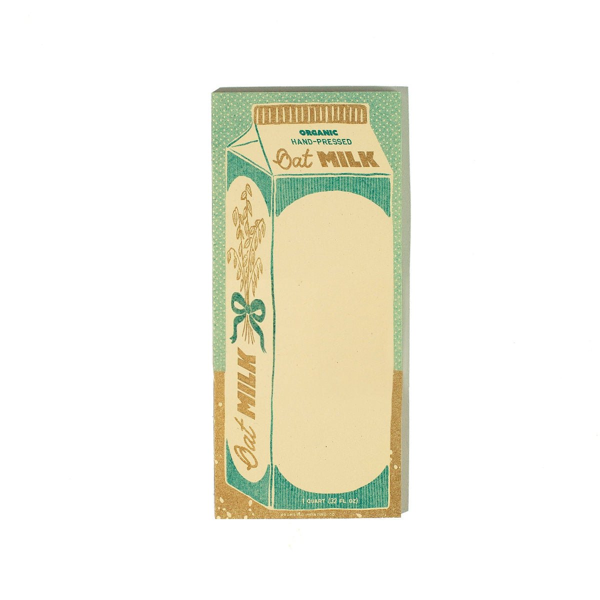 Oat Milk - Risograph Notepad - Twirls + Twigs