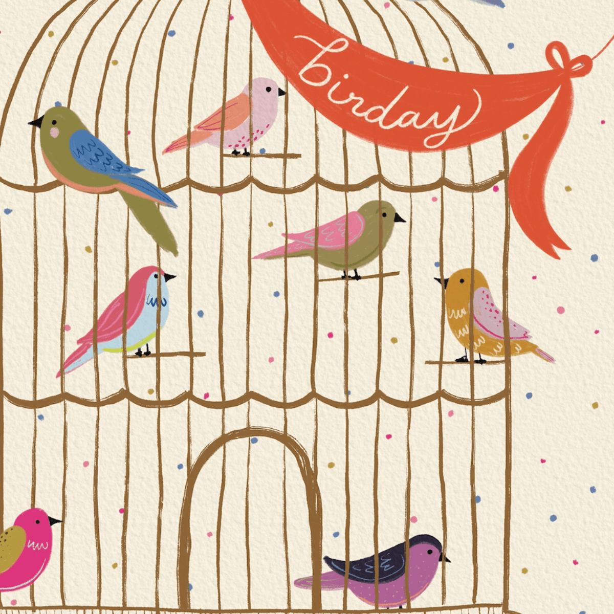 Happy Birday Card - Twirls + Twigs
