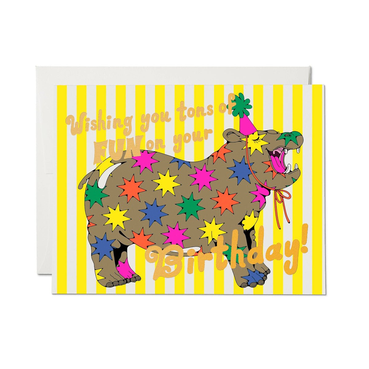 Star Hippos Greeting Card: Single - Twirls + Twigs