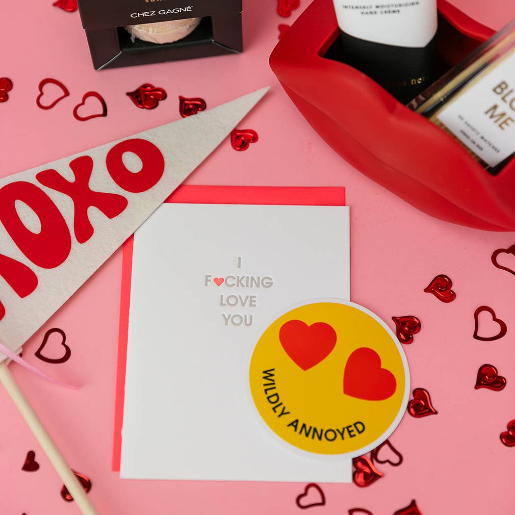I Fucking Love You - Love Letterpress Card - Twirls + Twigs