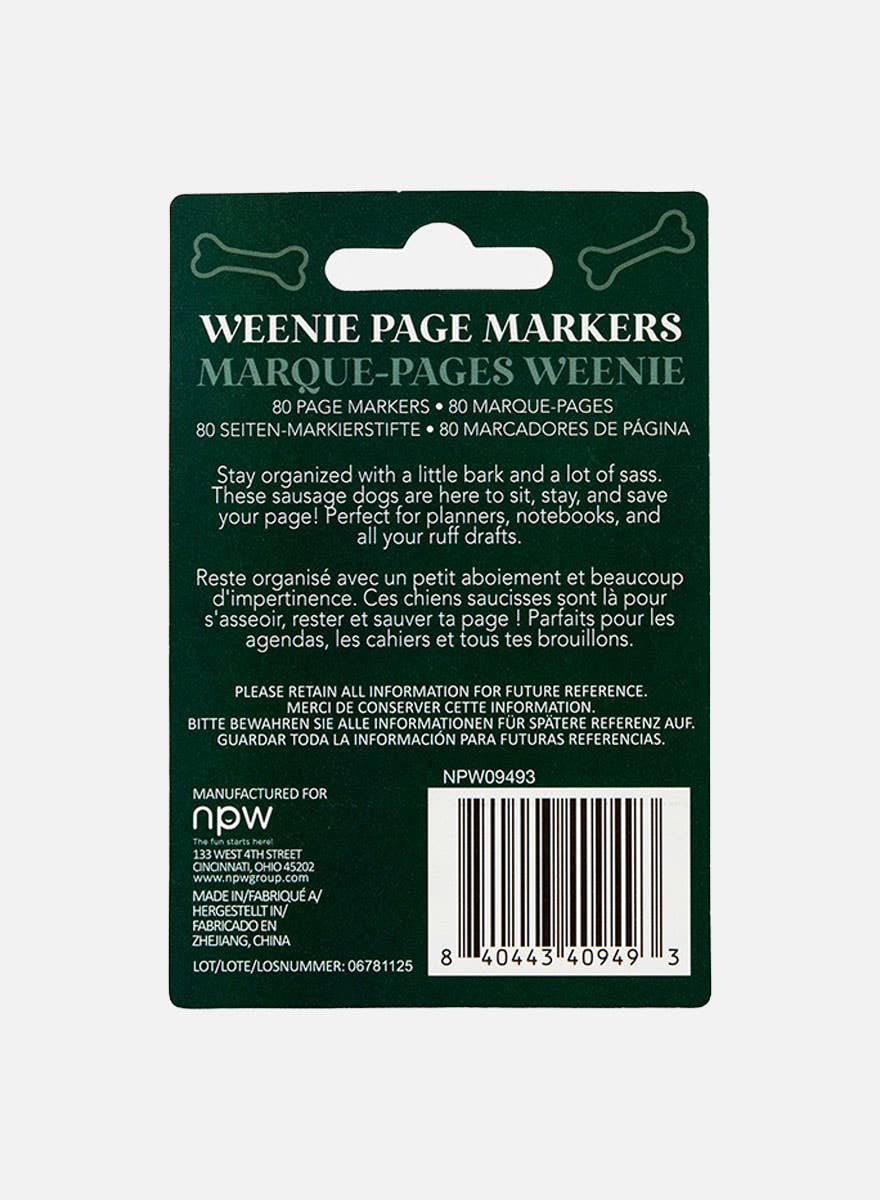 Weenie Page Markers - Sausage Dog Bookmarks - Twirls + Twigs