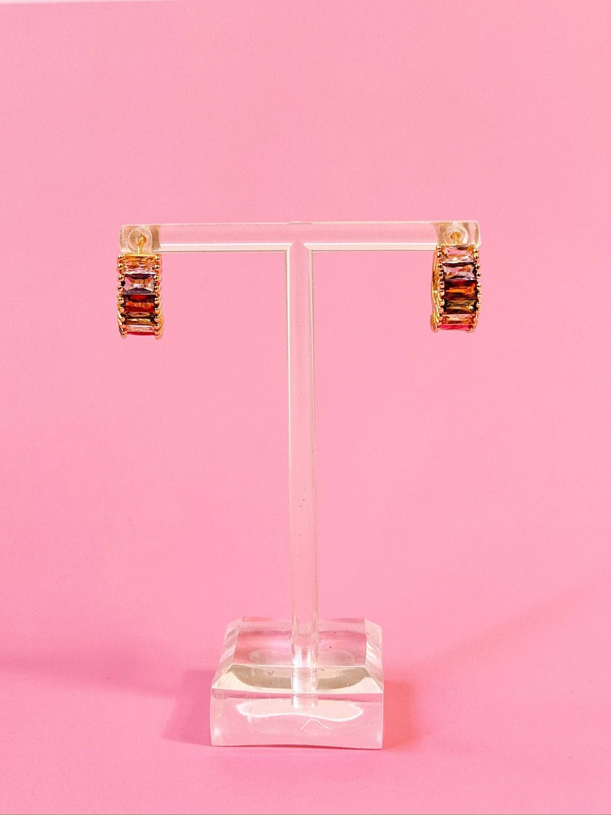 Opalite Gem Huggie Hoops - Twirls + Twigs