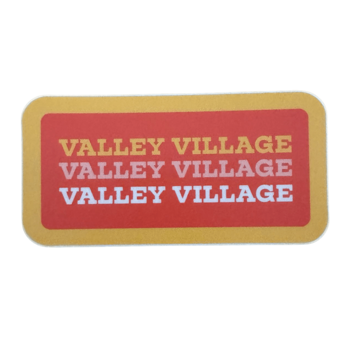 Valley Village 3" Name Drop Sticker - Twirls + Twigs