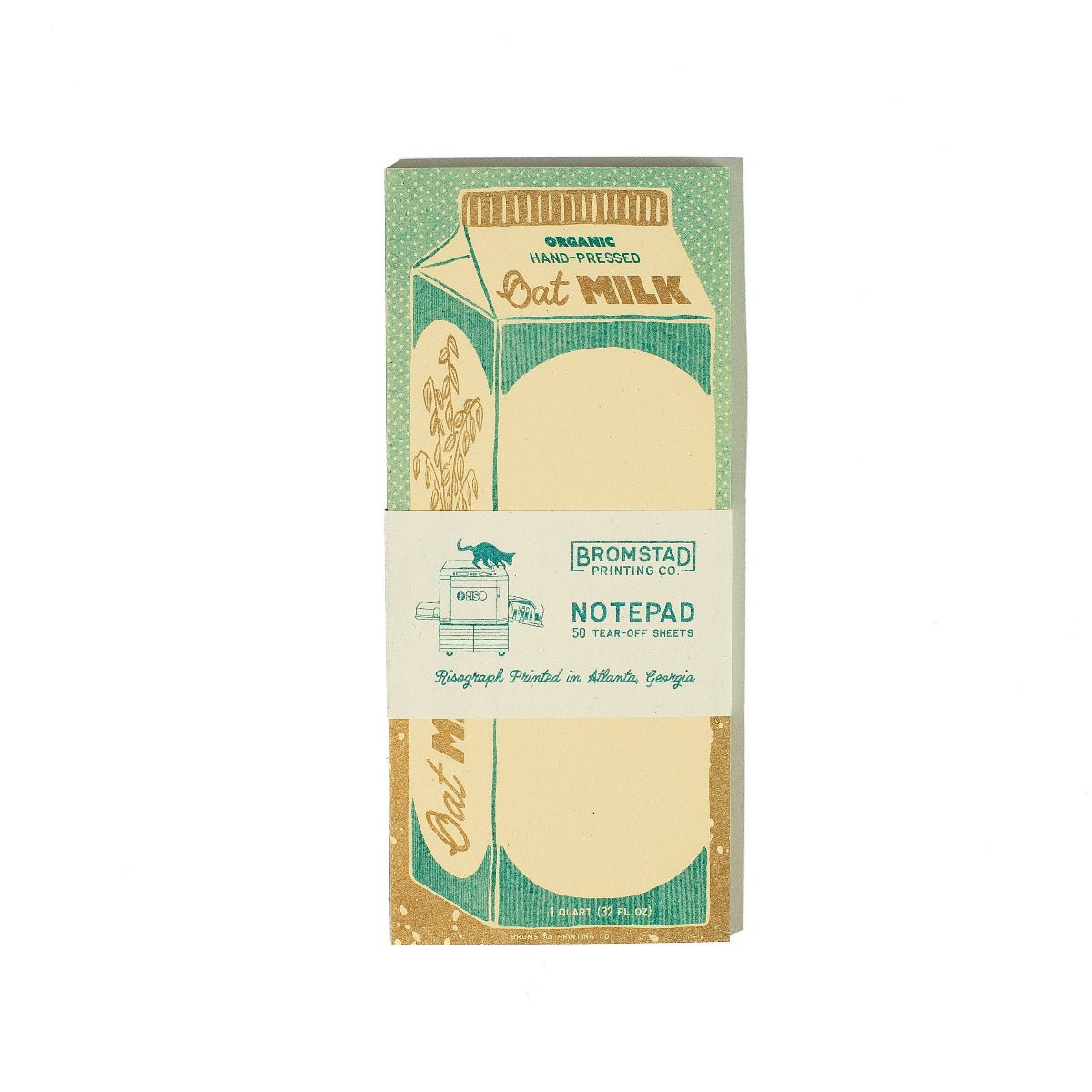 Oat Milk - Risograph Notepad - Twirls + Twigs