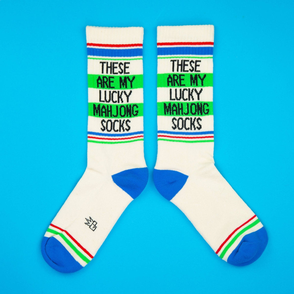 These Are My Lucky Mahjong Socks Gym Crew Socks - Twirls + Twigs