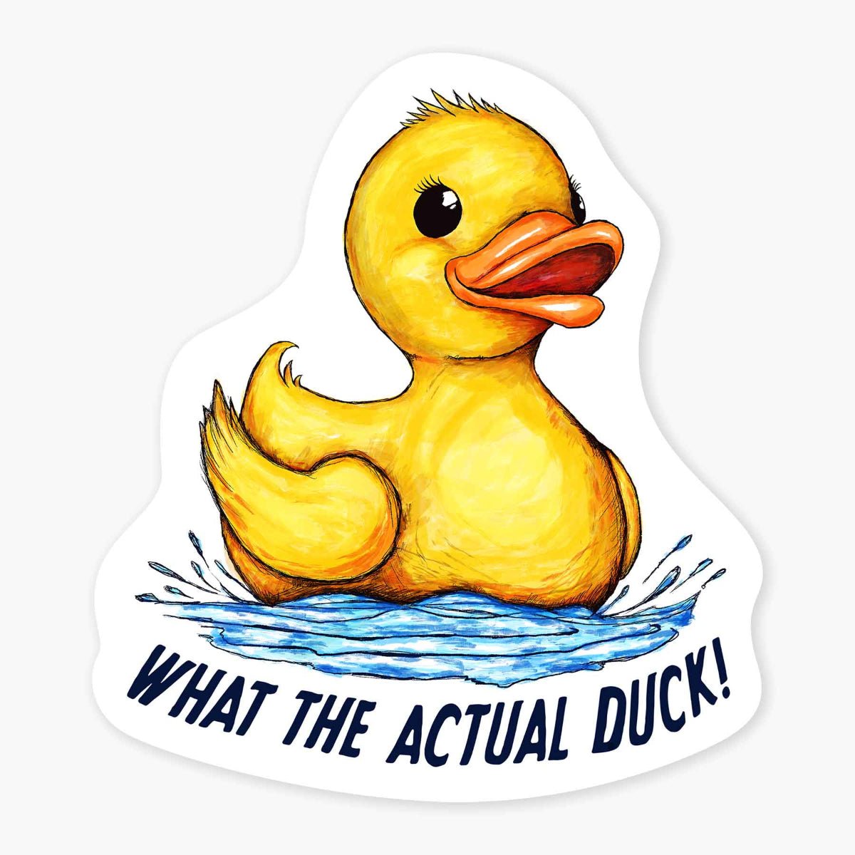 Duck - 3" Art Sticker - Twirls + Twigs