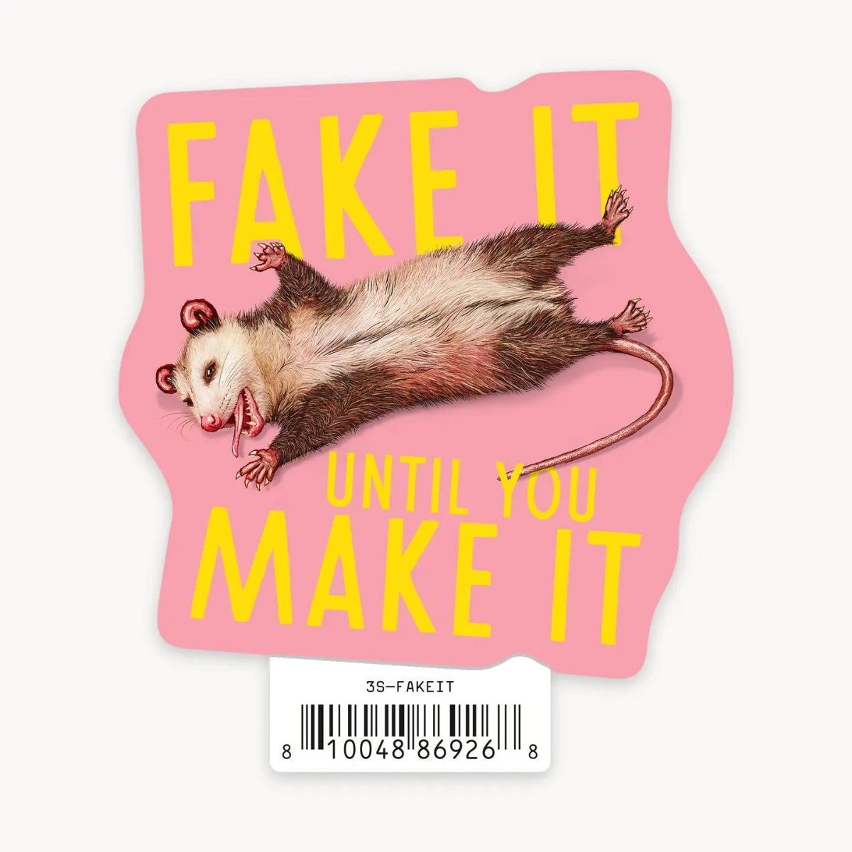 Fake It - 3" Art Sticker - Twirls + Twigs