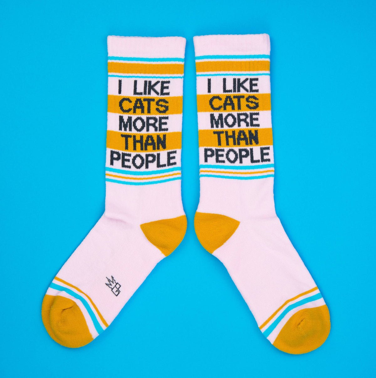 I Like Cats More Than People Gym Crew Socks - Twirls + Twigs