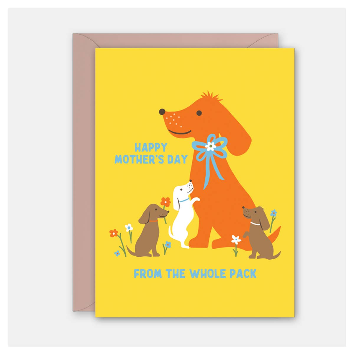 Leader of the Pack, Dog and Puppies - Motherʻs Day Card - Twirls + Twigs