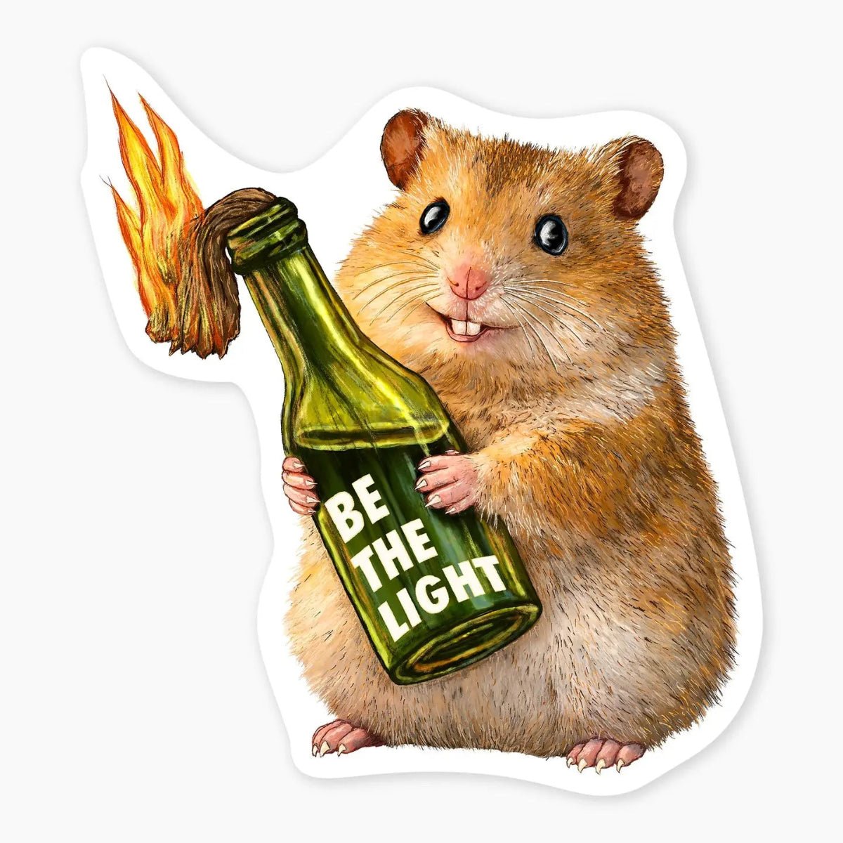 Be The Light - 3" Art Sticker - Twirls + Twigs