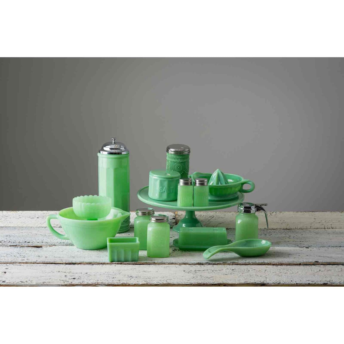 Jadeite Glass Collection 2 oz Salt & Pepper Shaker - Twirls + Twigs