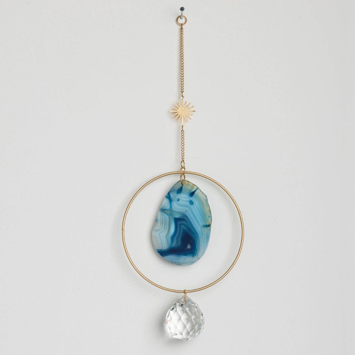 Stone Suncatcher - Sun/Blue Agate - Twirls + Twigs