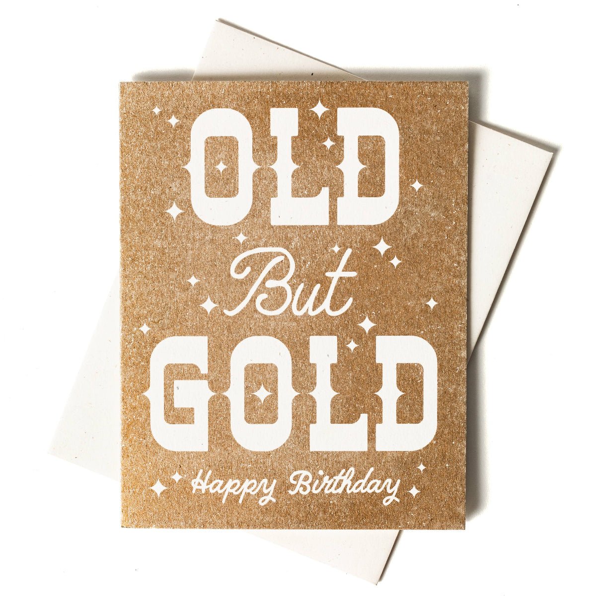 Old But Gold - Risograph Birthday Card - Twirls + Twigs