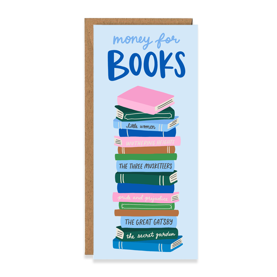Money for Books Money Holder Card - Twirls + Twigs