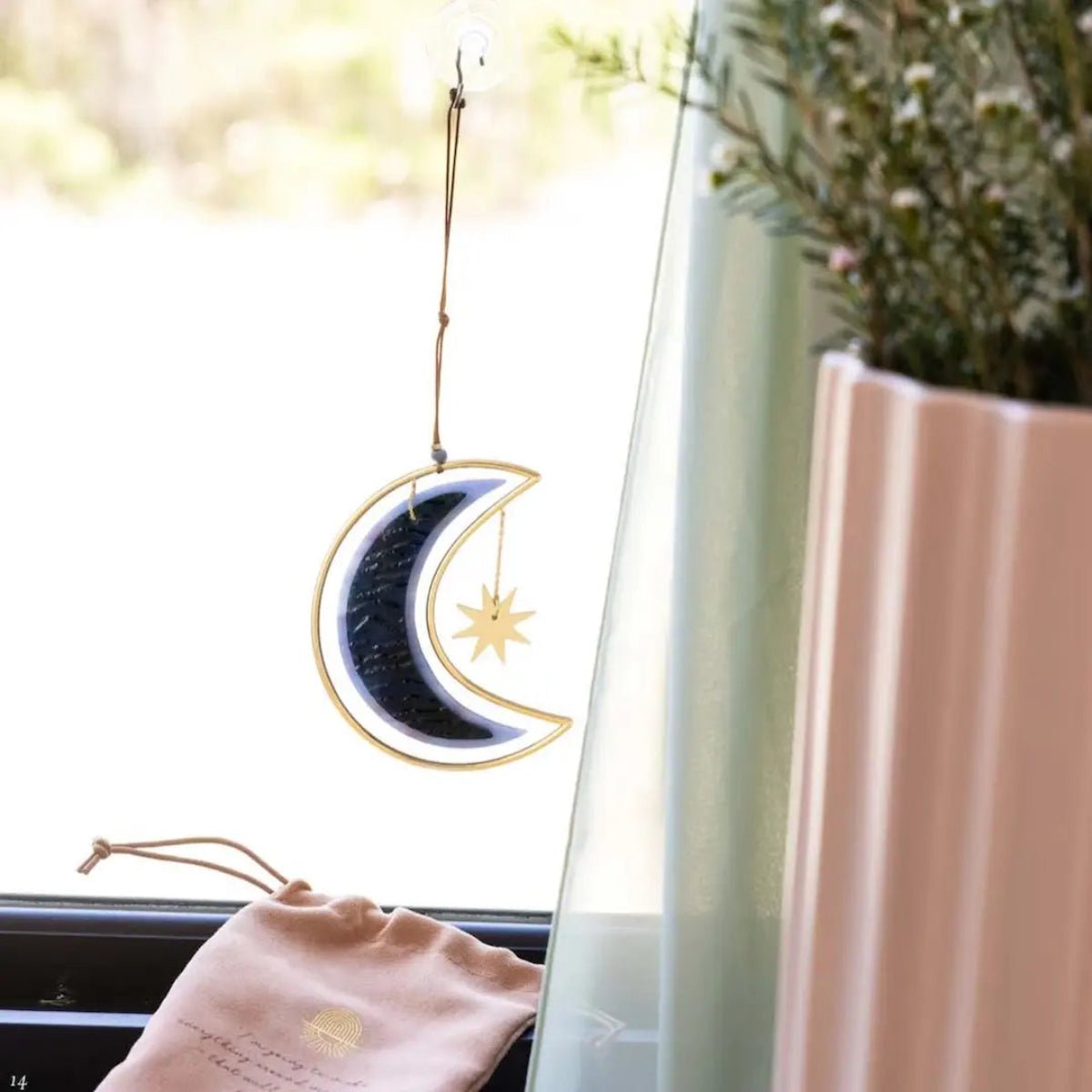Stained Glass Light Catcher - Moon Star - Twirls + Twigs