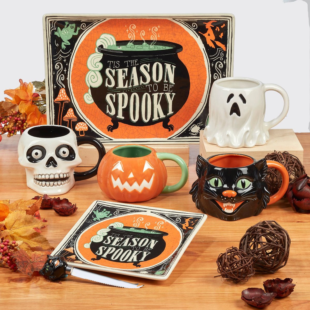 Scaredy Cat Halloween 3D Mug 22 oz. Assorted - Twirls + Twigs
