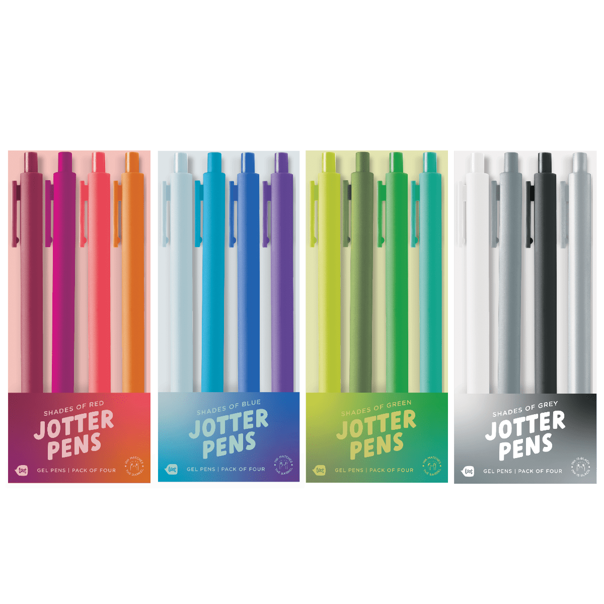 Jotter Sets 4 Pack: Gradient Reds - Twirls + Twigs