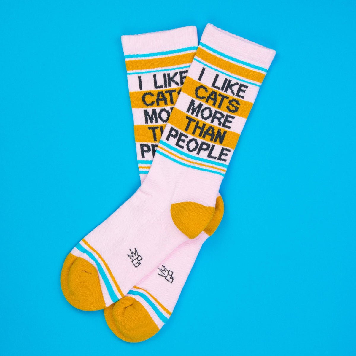I Like Cats More Than People Gym Crew Socks - Twirls + Twigs