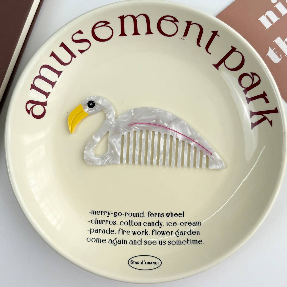 Whimsical Animal Acetate Combs,Vegetable Portable Hair Tools: Puppy - Twirls + Twigs