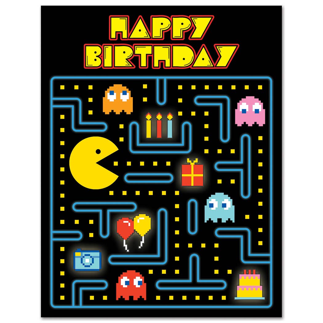 Retro Arcade Birthday Card - Twirls + Twigs