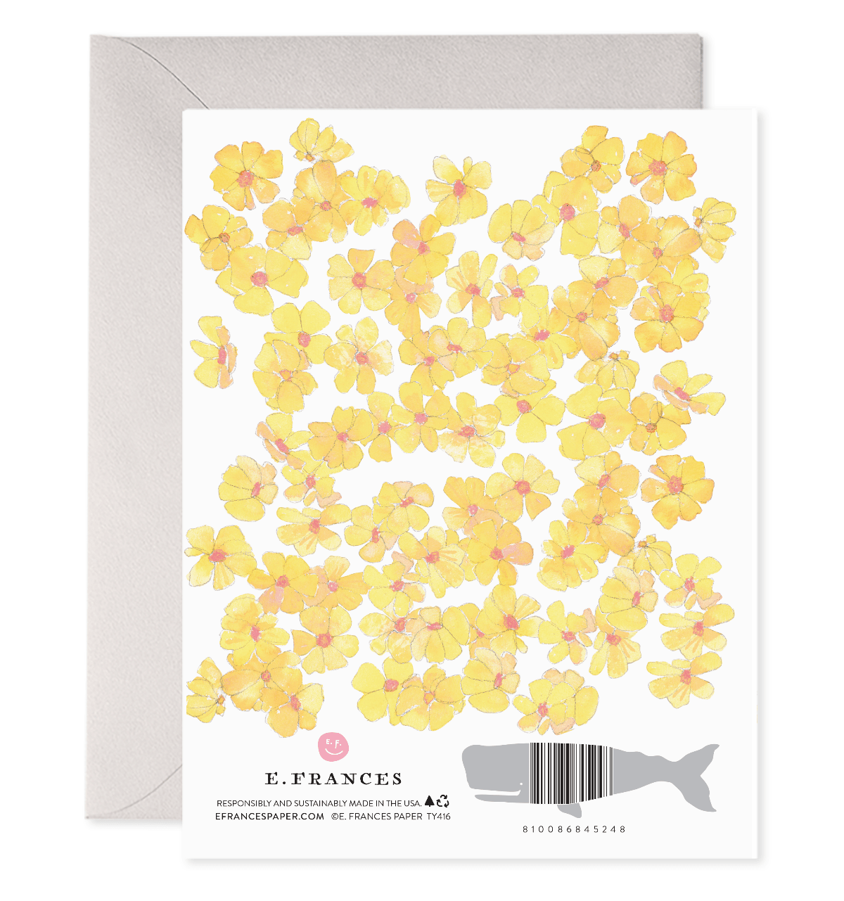 Yellow Flowers Greeting Card - Twirls + Twigs