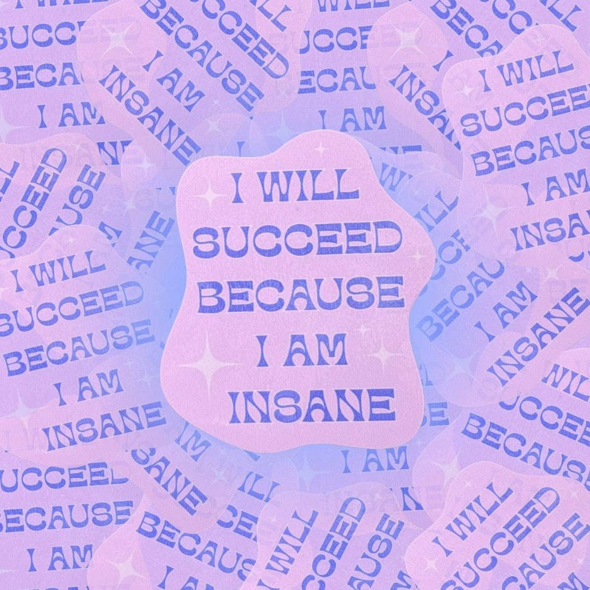 I Will Succeed Sticker: Purple - Twirls + Twigs