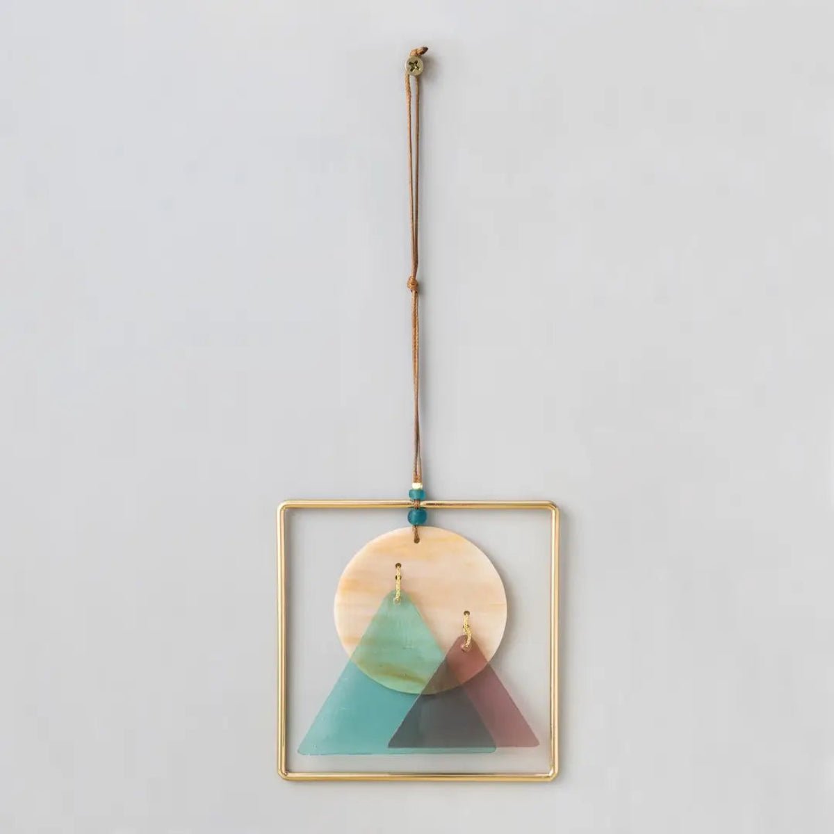 Stained Glass Light Catcher - Sunset Mountains - Twirls + Twigs