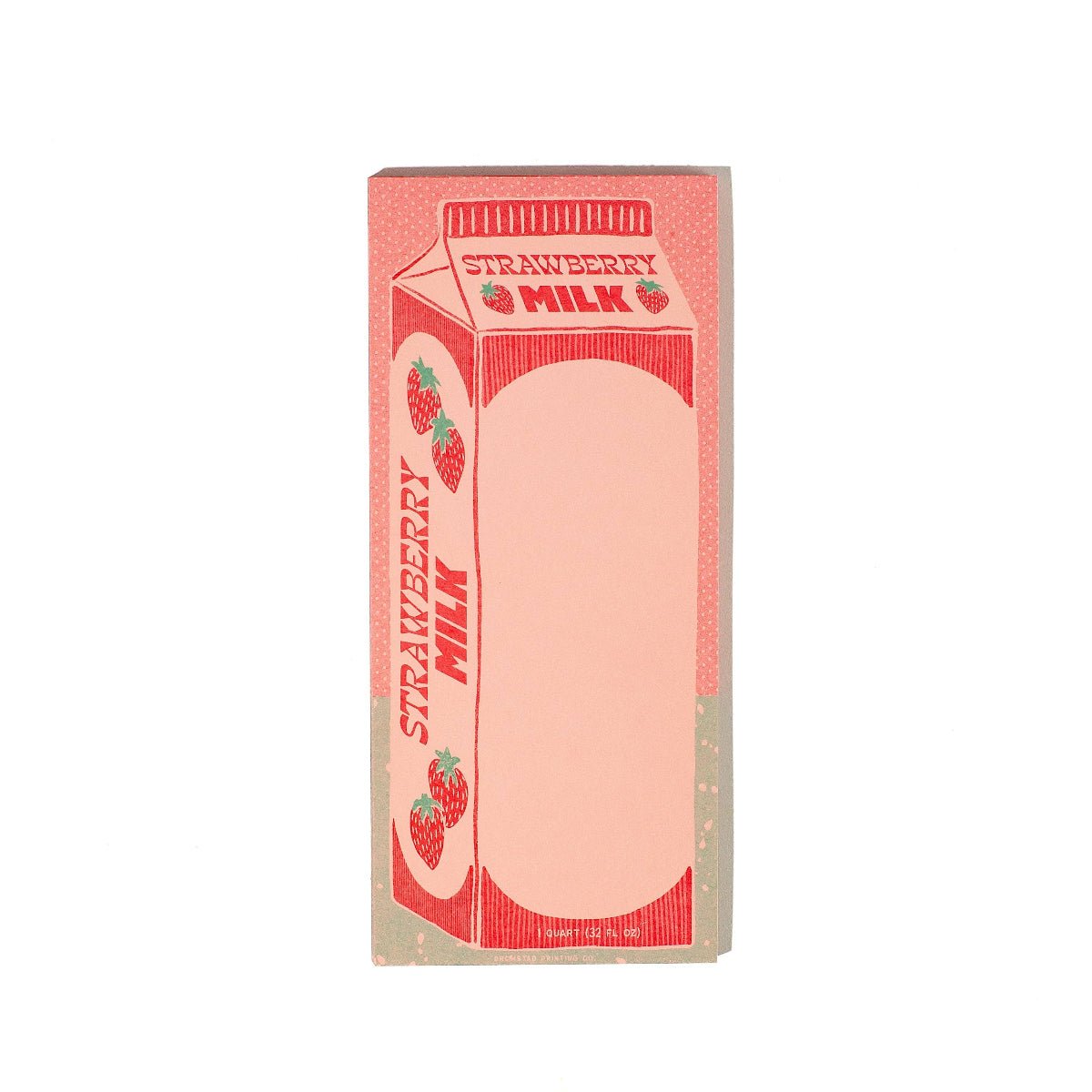 Strawberry Milk - Risograph Notepad - Twirls + Twigs