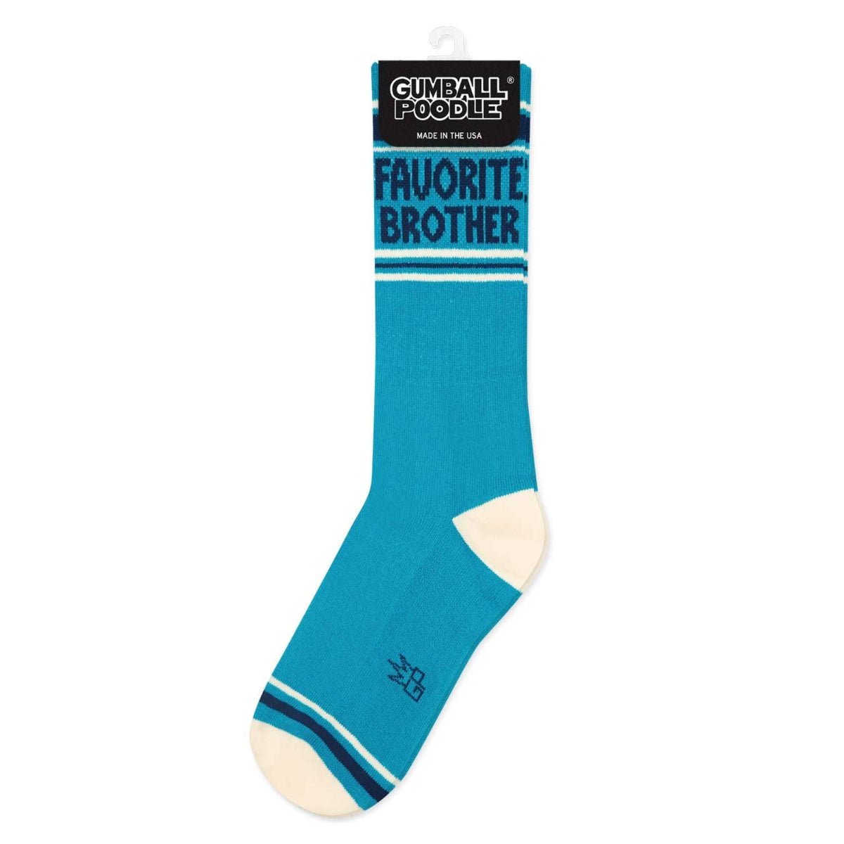 Favorite Brother Gym Crew Socks - Twirls + Twigs