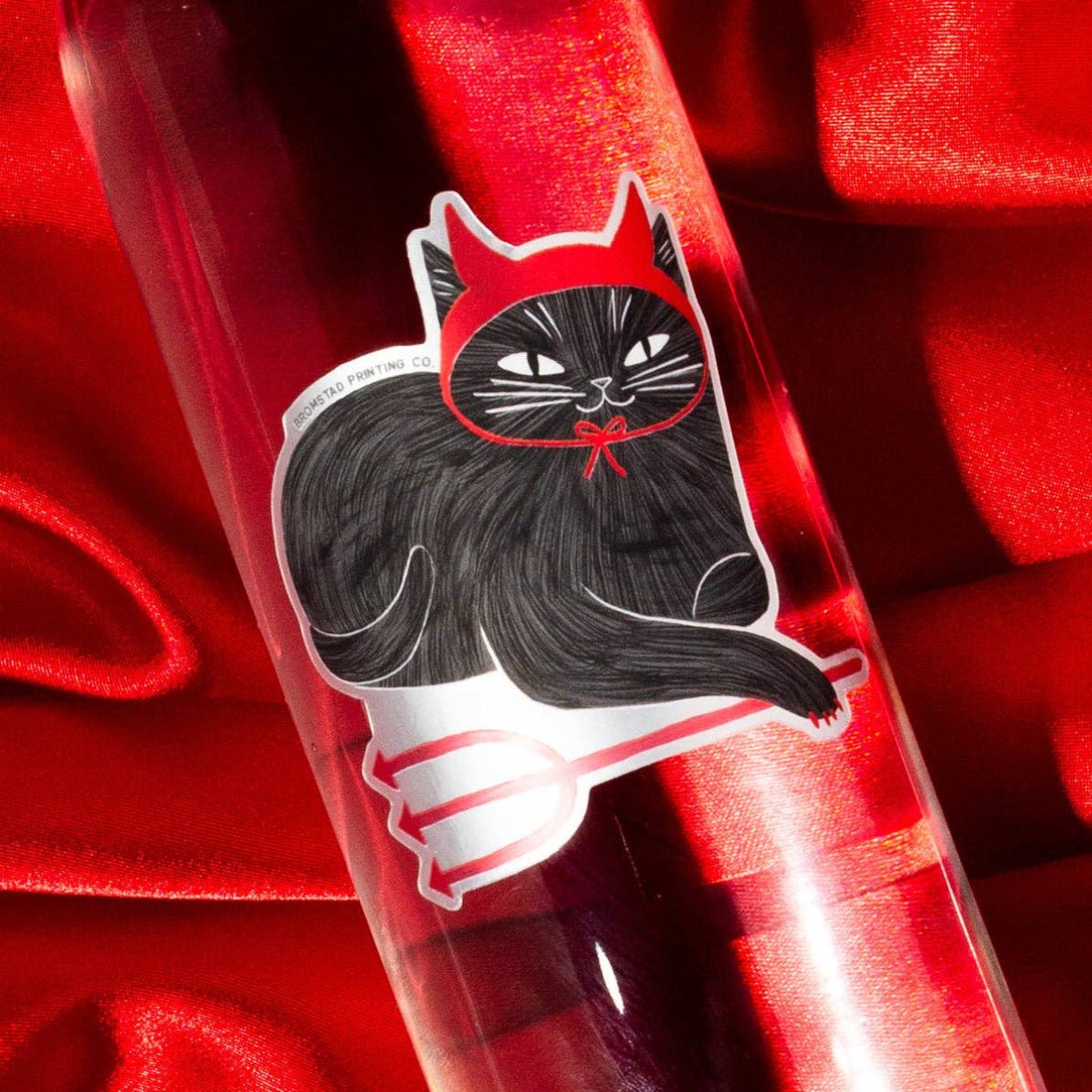 Devil Cat - Mirror Sticker - Twirls + Twigs