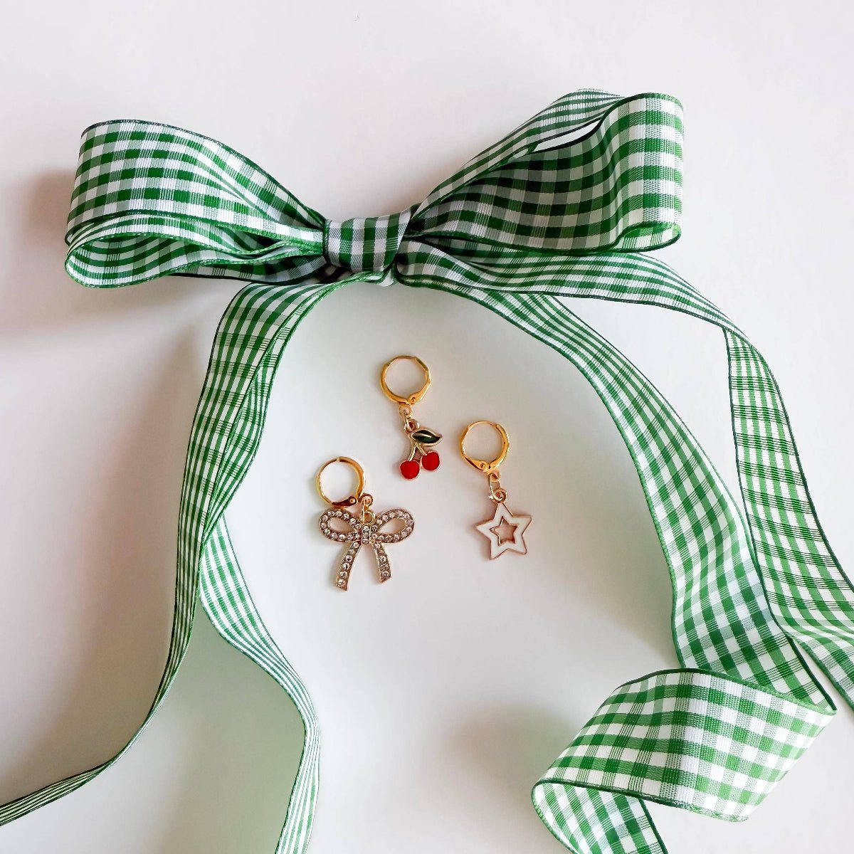 Gingham Shoe Laces and Charms Sets Sneaker - Twirls + Twigs