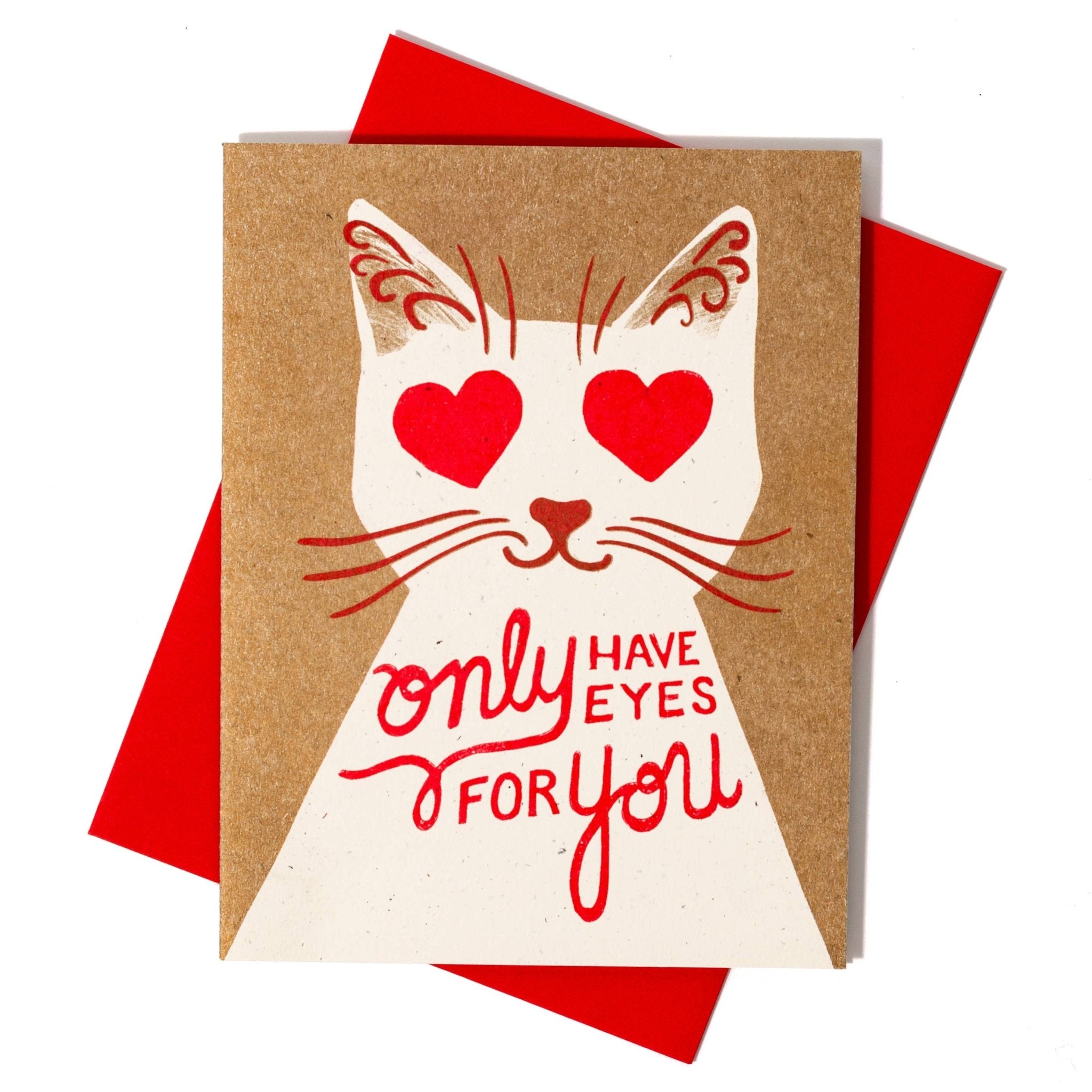 Only Have Eyes For You - Risograph Card - Twirls + Twigs