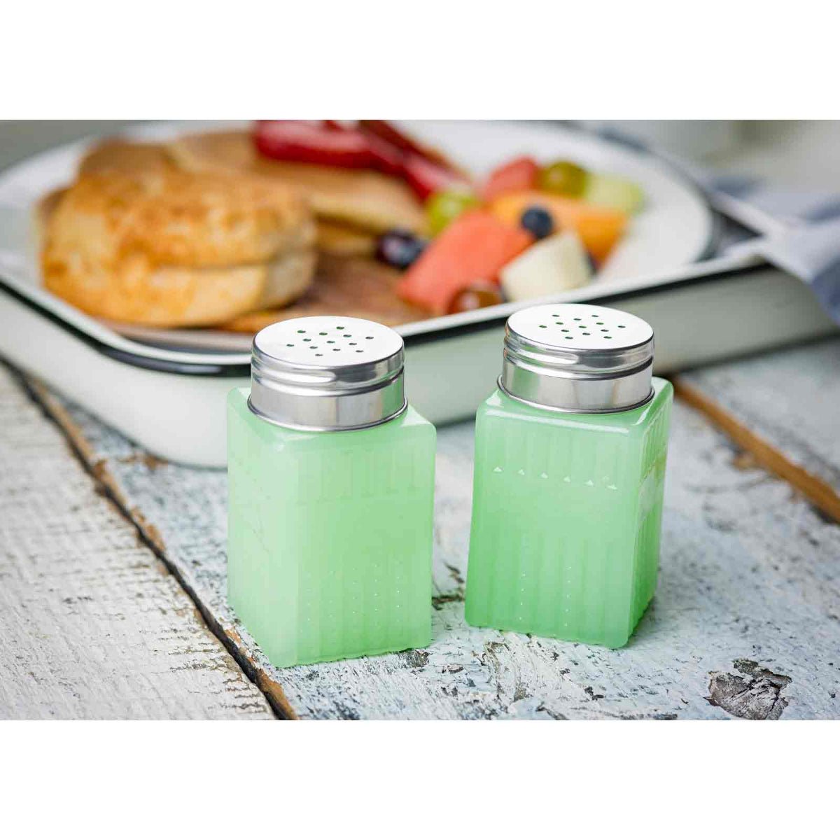 Jadeite Glass Collection 2 oz Salt & Pepper Shaker - Twirls + Twigs