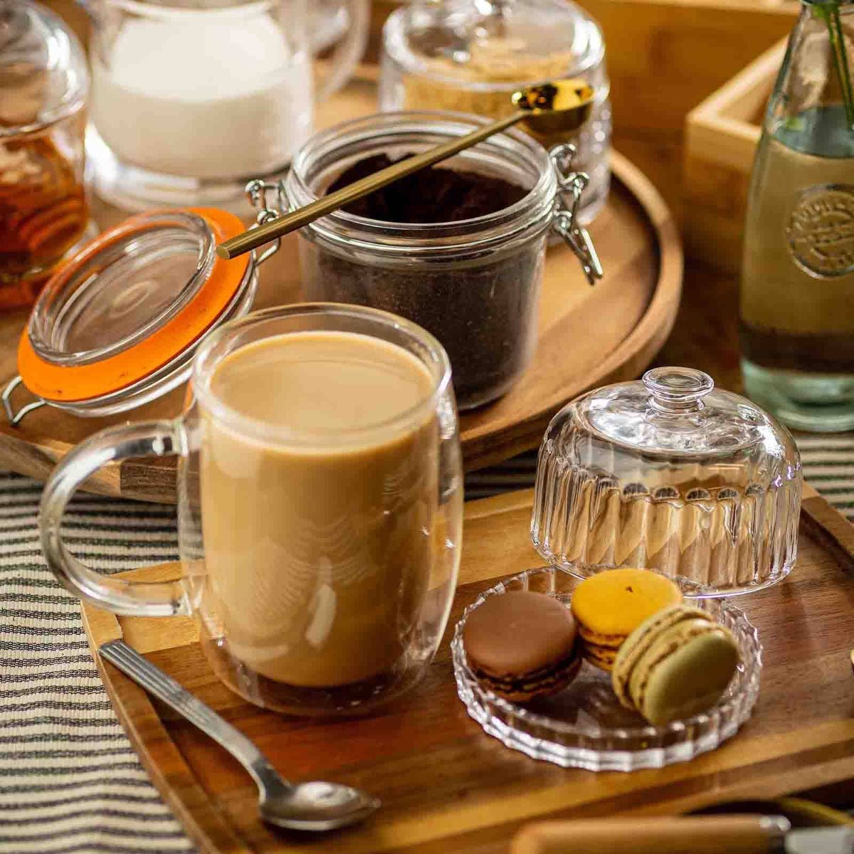 Glass Dessert Dish with Lid - Twirls + Twigs