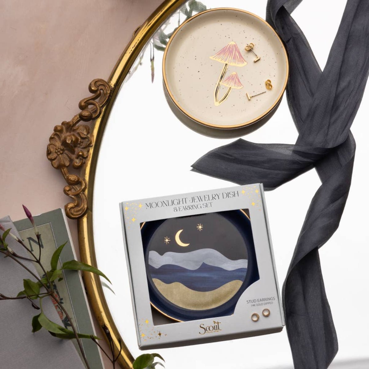 Over the Moon: Gift Set with Earrings - Twirls + Twigs