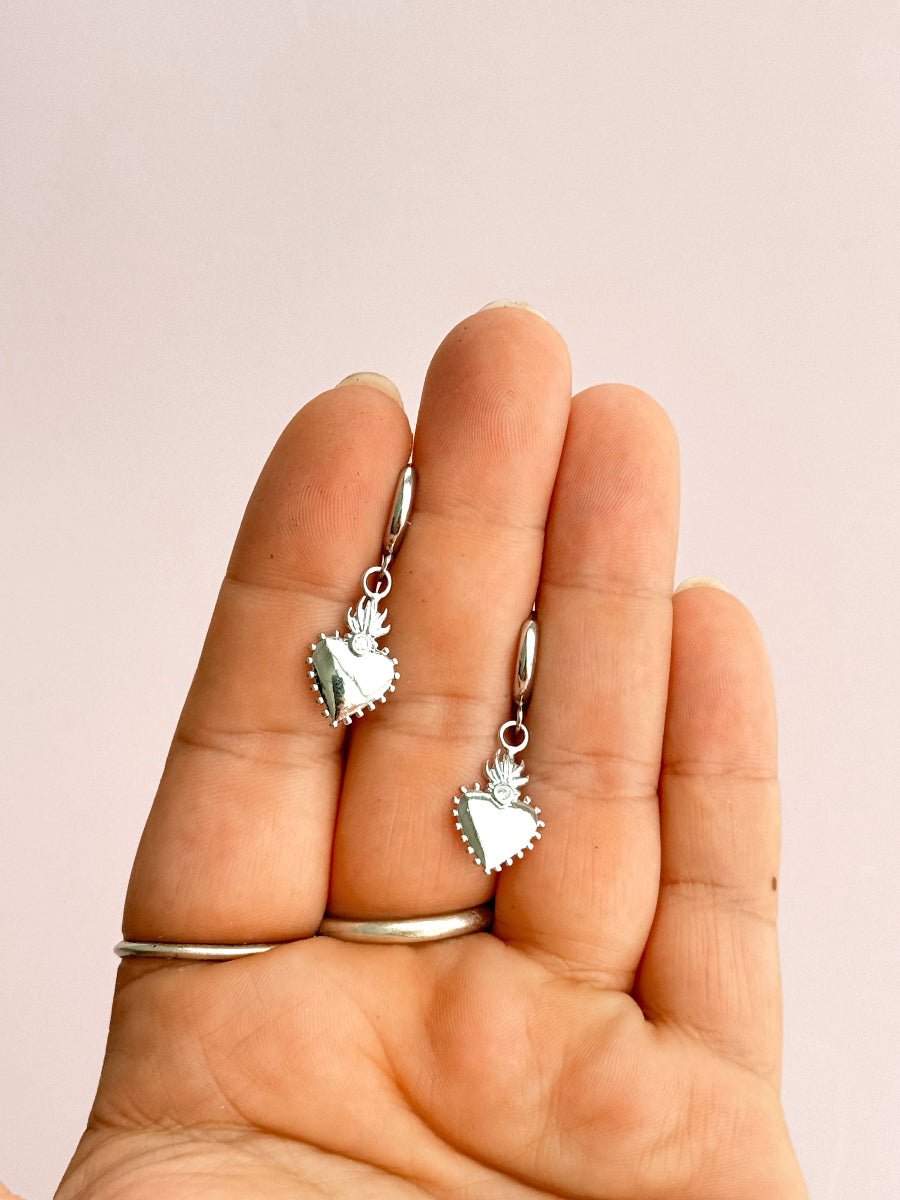Aphrodite Huggies: Silver - Twirls + Twigs