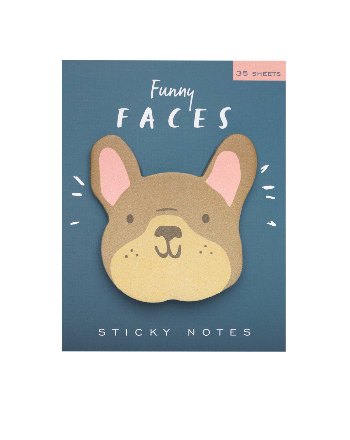 French Bulldog Funny Faces Sticky Notes - Twirls + Twigs
