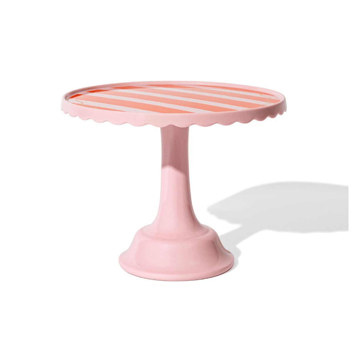 Scalloped Cake Stand: Pink - Twirls + Twigs