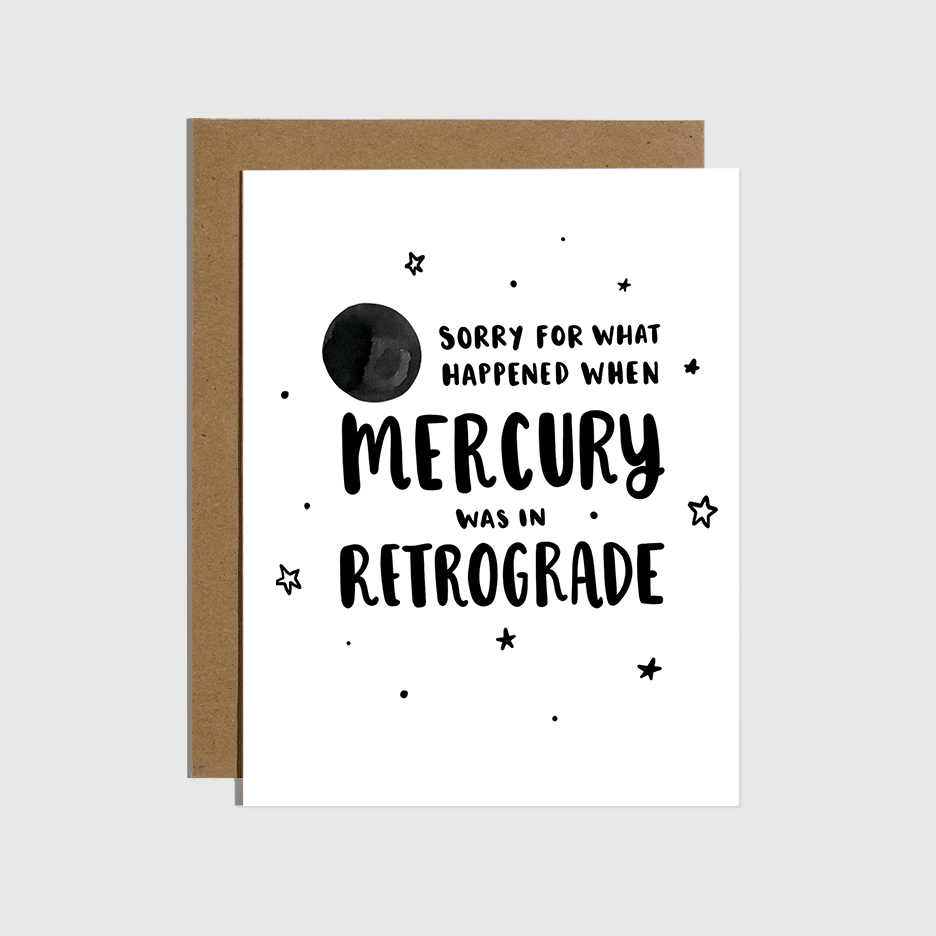 Mercury Retrograde Card - Twirls + Twigs