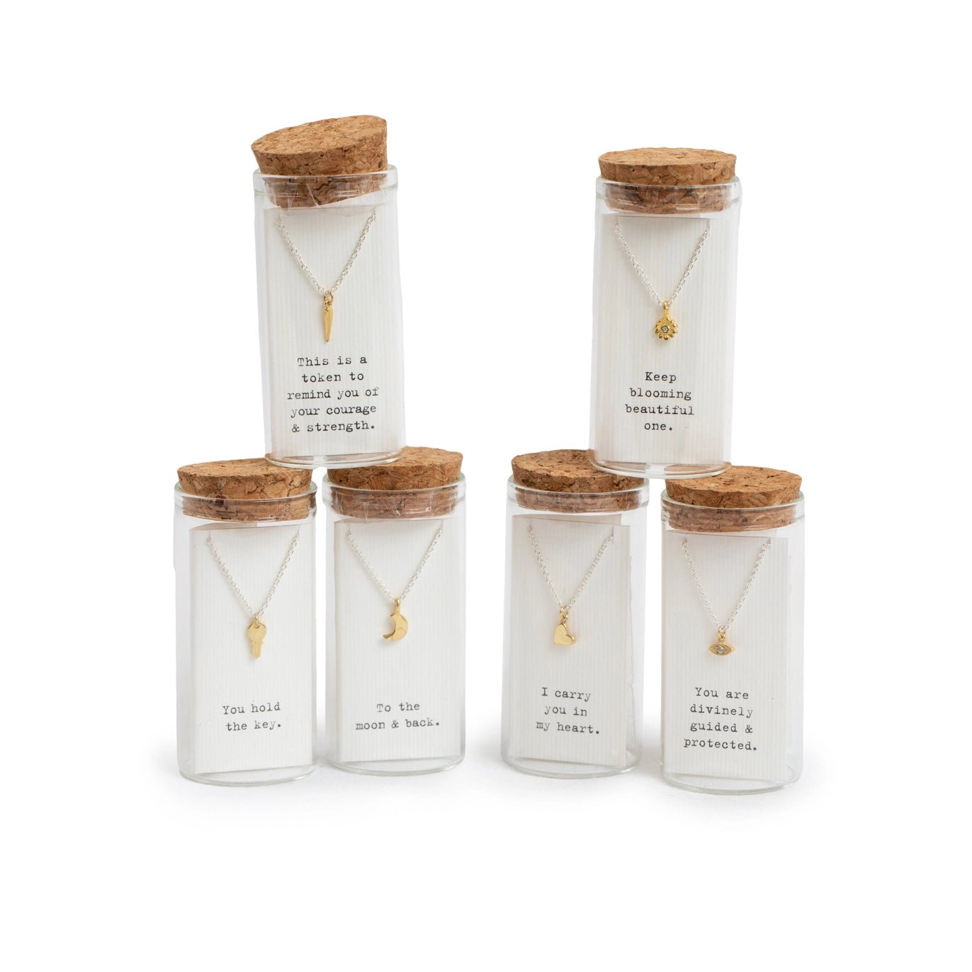 Message in a Bottle Necklace Collection 3 - Twirls + Twigs