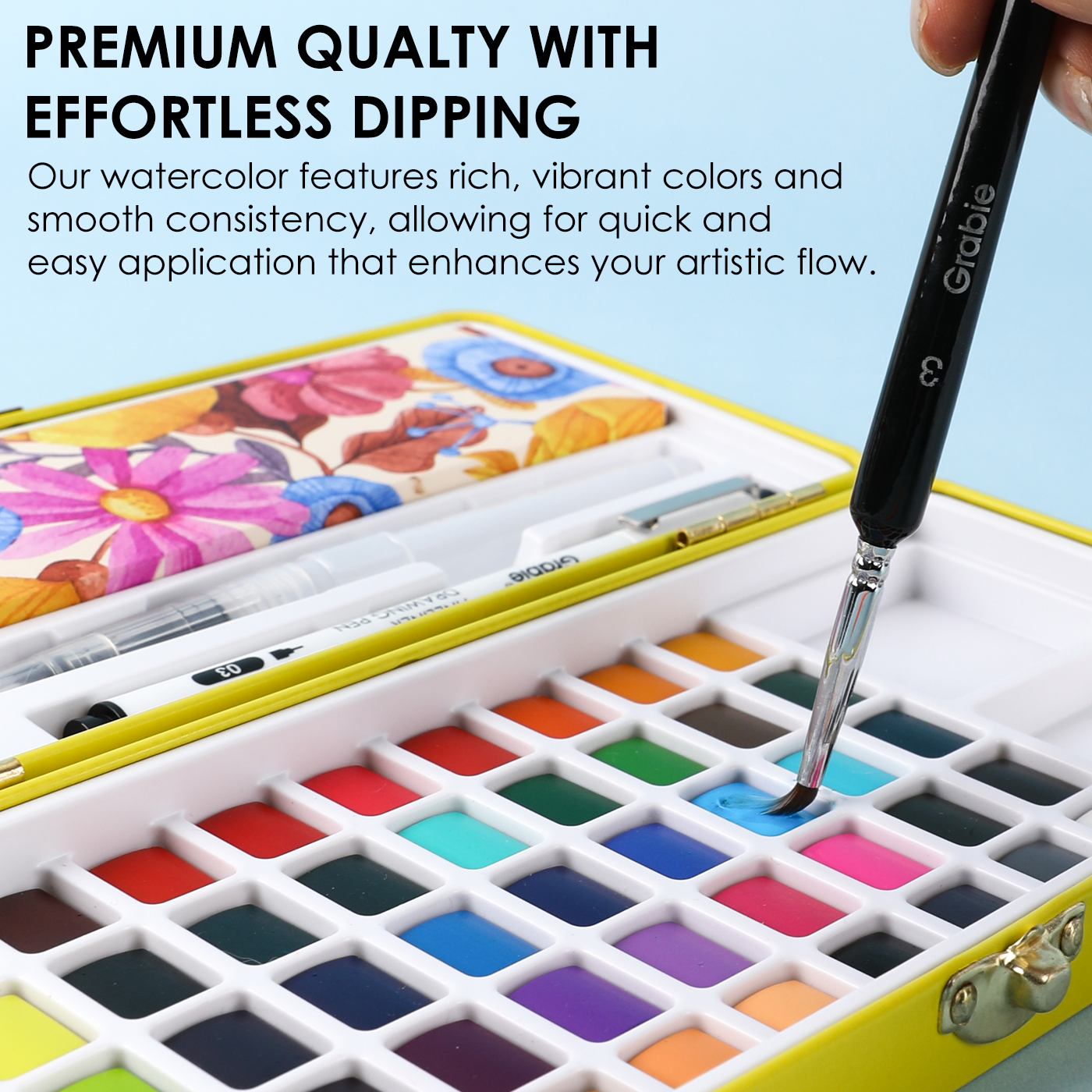 Watercolor-In-One Premium Watercolor Set of 50 Grabie - Twirls + Twigs