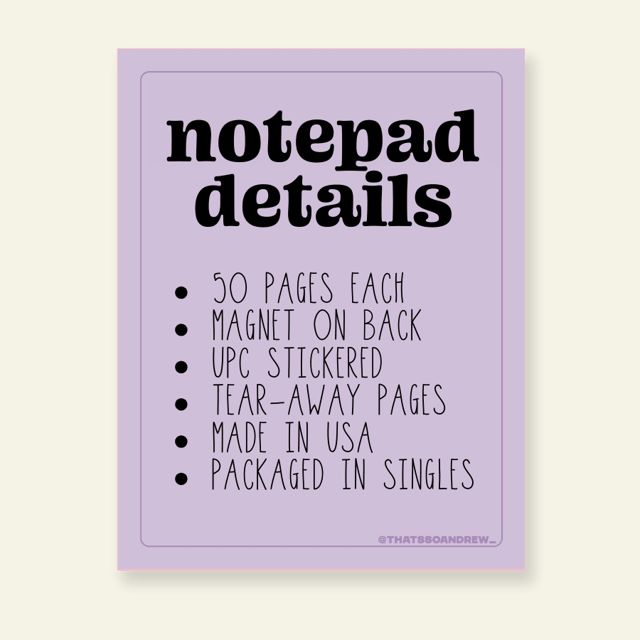 An ADHD Checklist - Snarky & Colorful Notepad - Twirls + Twigs