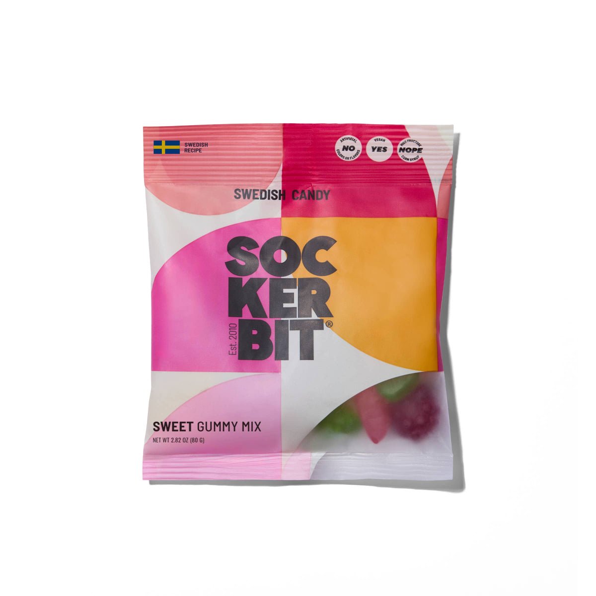 Sweet Gummy Mix Swedish Candy Bag 2.8oz - Twirls + Twigs