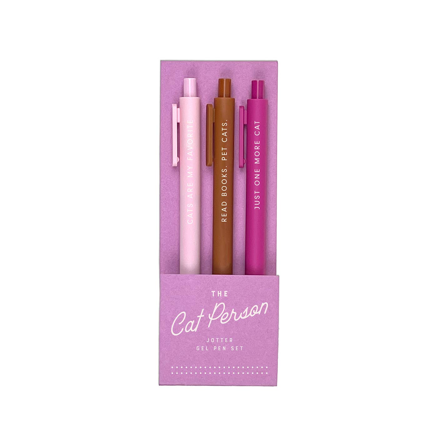 The Cat Person Jotter Gel Pen: Set of 3 - Twirls + Twigs